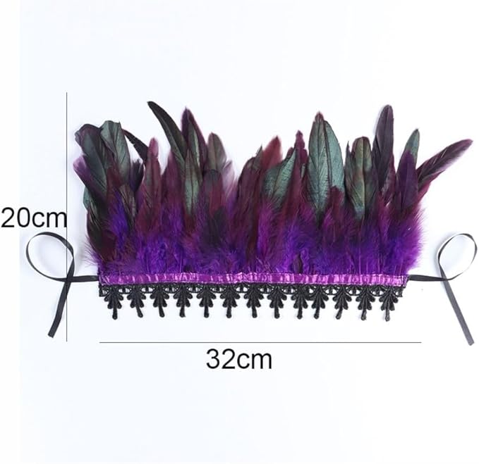 Beautiful Feathered Choker Cape Shawl