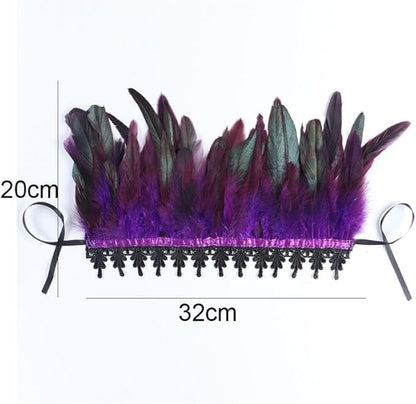 Beautiful Feathered Choker Cape Shawl