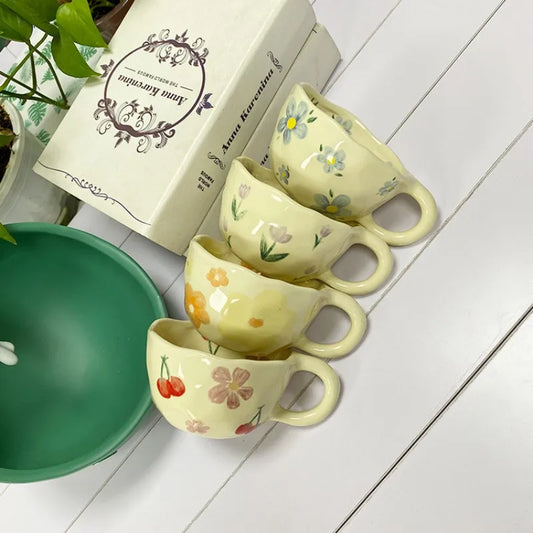 Flower Ceramic Mugs