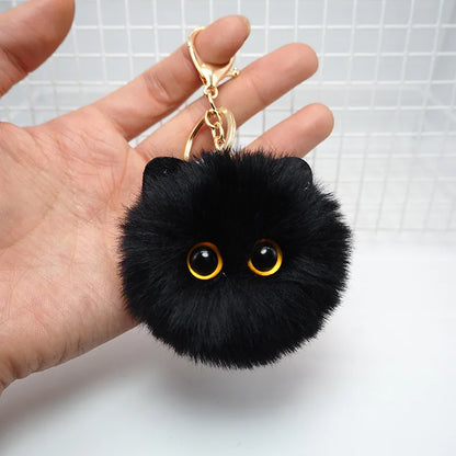 Cute Plush Cartoon Cat Keychain